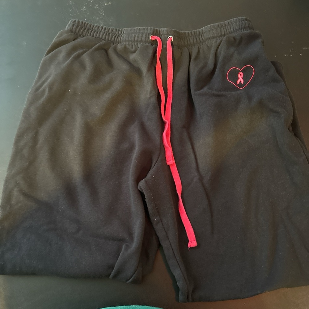 Black And Pink Women’s Breast Cancer Awareness Sweatpants